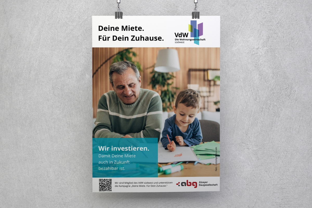 Kampagnenmotiv des VdW zum Thema Bezahlbarkeit